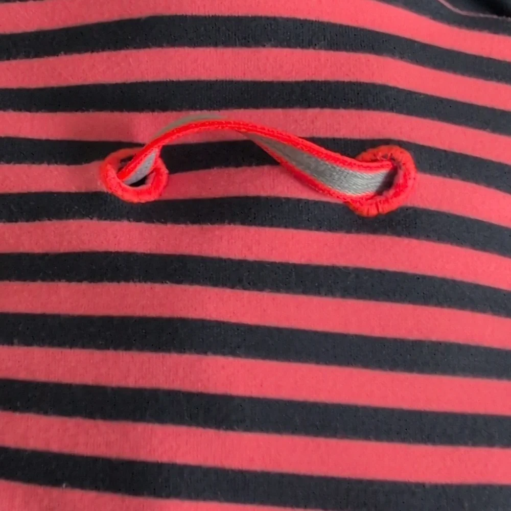 Lululemon Striped Navy Orange Pink Yoga Running Leggings Drawstring Waist 6 - Picture 11 of 11